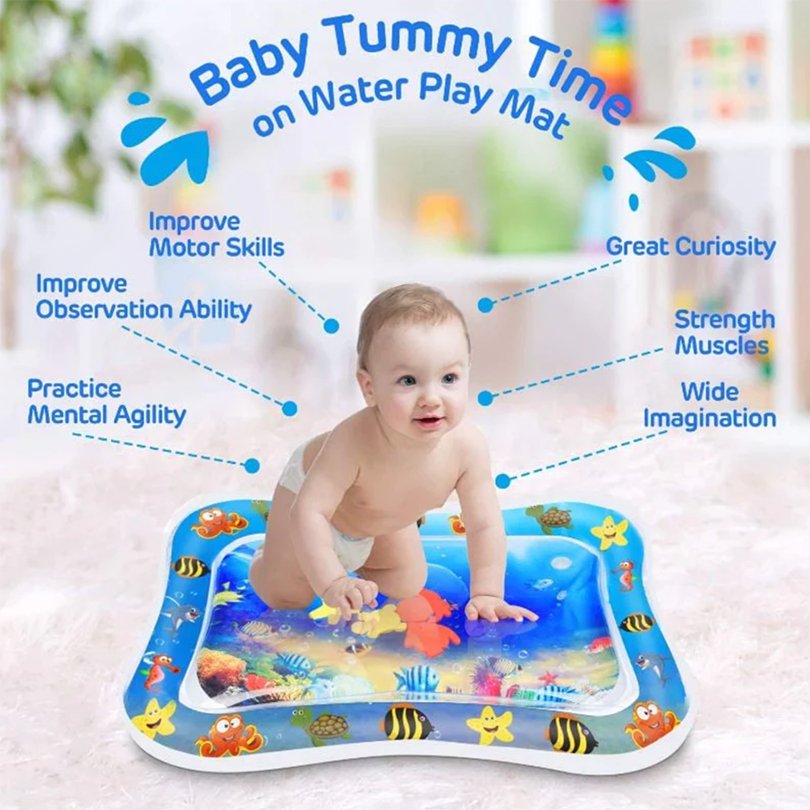 Magifire Tummy Time Baby Water Mat Infant Toy Inflatable Play Mat for 3 6 9 Months Newborn Boy Girl