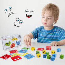 Magical Expression Puzzle: Wooden Face Changing Cubes Game - WonderKiddos